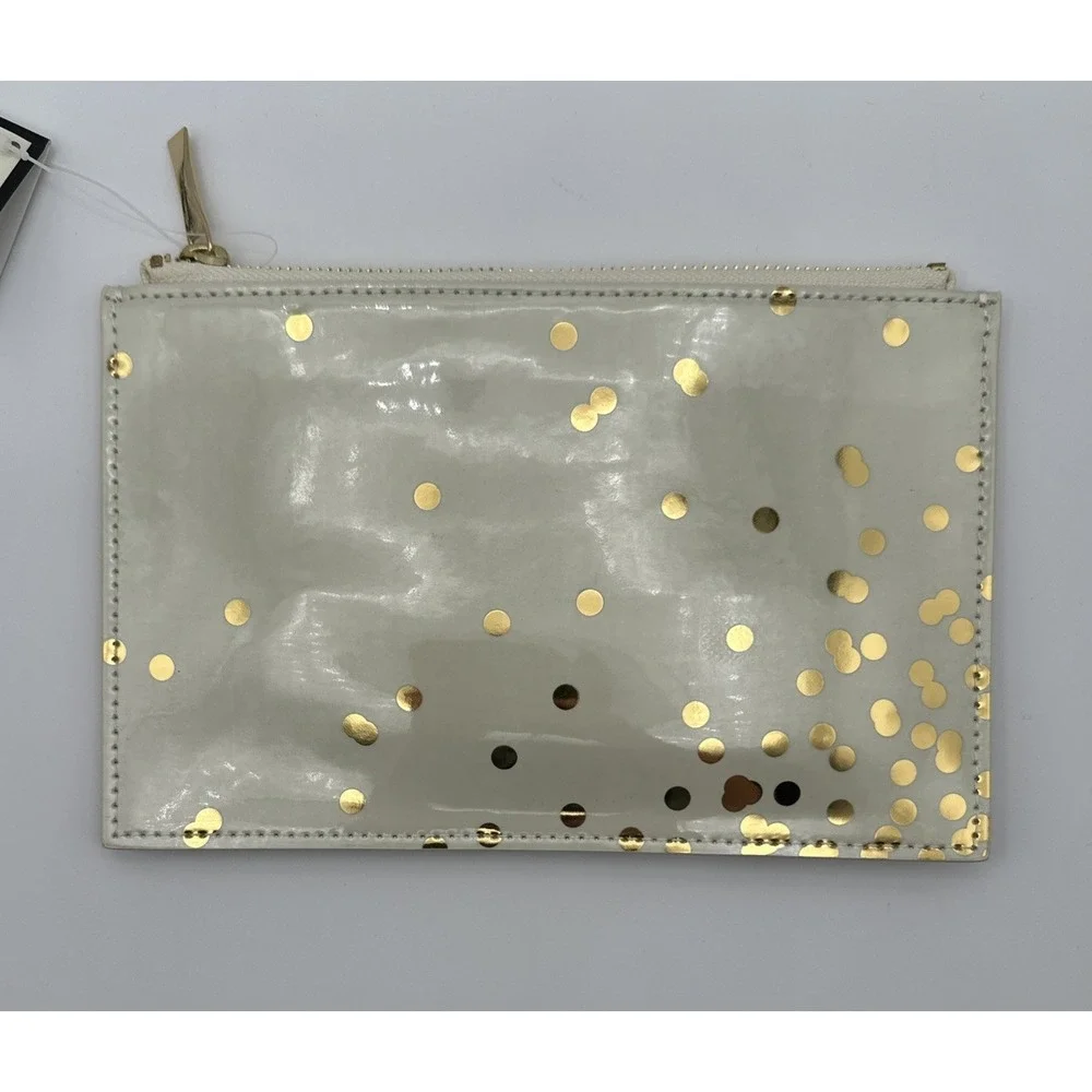 Kate Spade Confetti Dot Pencil Pouch Cosmetic Bag Writing Supplies New with Tags